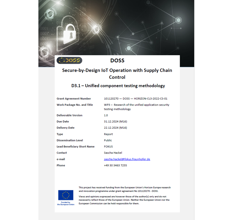 Deliverable D3.1 Unified component testing methodology - Dossproject